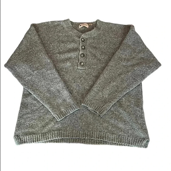 Northwest Territory Vintage 90's Granola Grunge Henley Sweater Men's XL - Picture 1 of 3